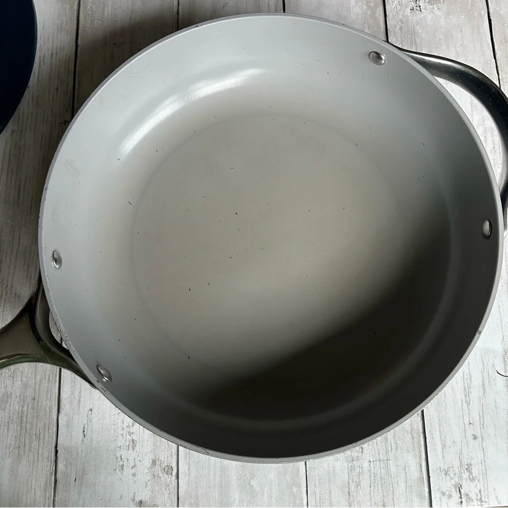 Navy Nonstick Saucepan with Lid - Home Kitchen